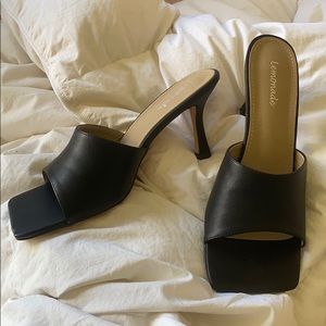 NEW square toe heel sandals